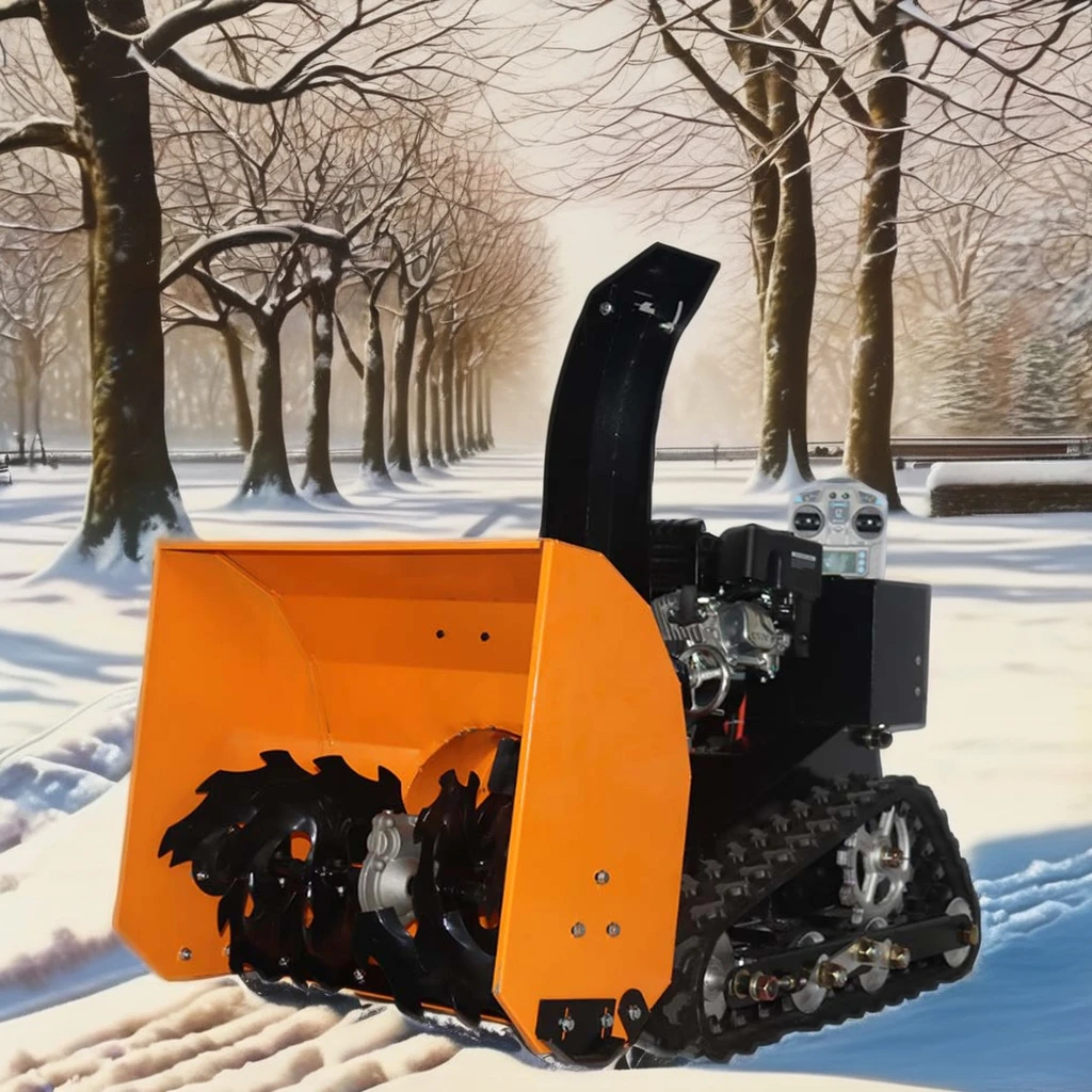 Battery Powered Rc Petrol Snow Blower Automatic Gasoline Electric Remote Control Snow Blower Machine For Sale