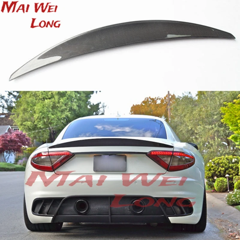 GTS GT MC Style Carbon Fiber Rear Trunk Spoiler Wing for Maserati  GTS 2013-2015 GT 2006-2011 Auto Racing Car Styling Lip