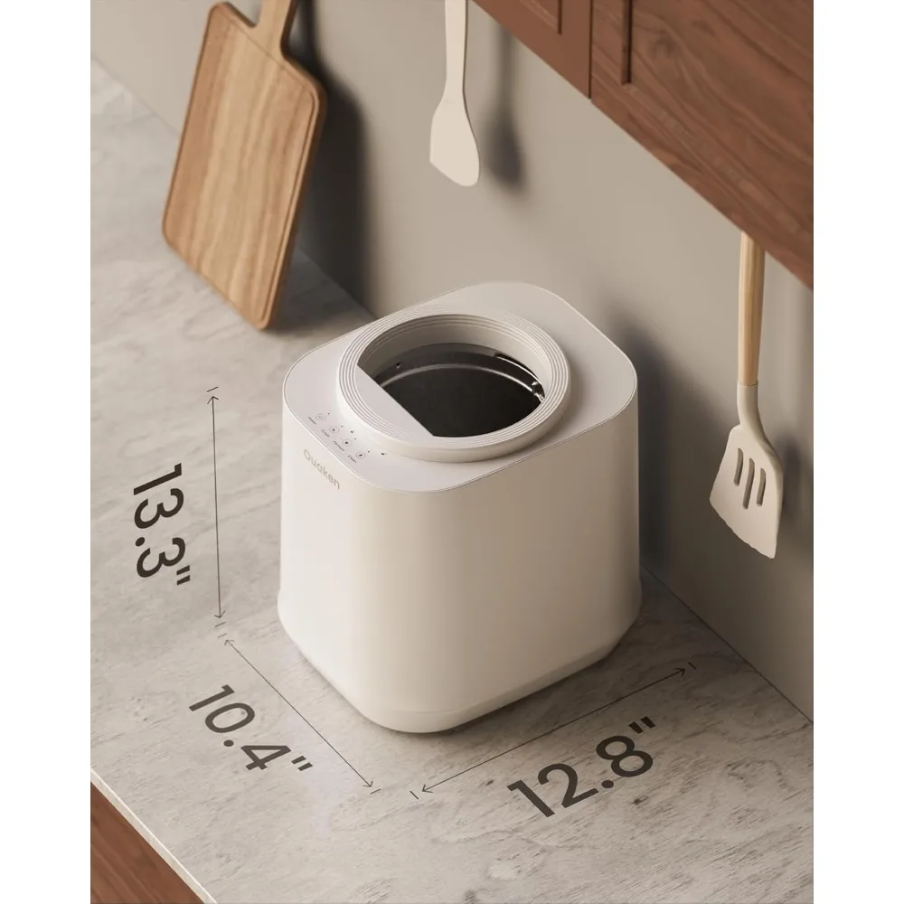 أطقم المطاعم رائجة البيع - مركب كهربائي للمطبخ، صندوق سماد ذكي على سطح الطاولة سعة 4 لتر، عديم الرائحة |   منخفضة الضوضاء |   التنظيف التلقائي