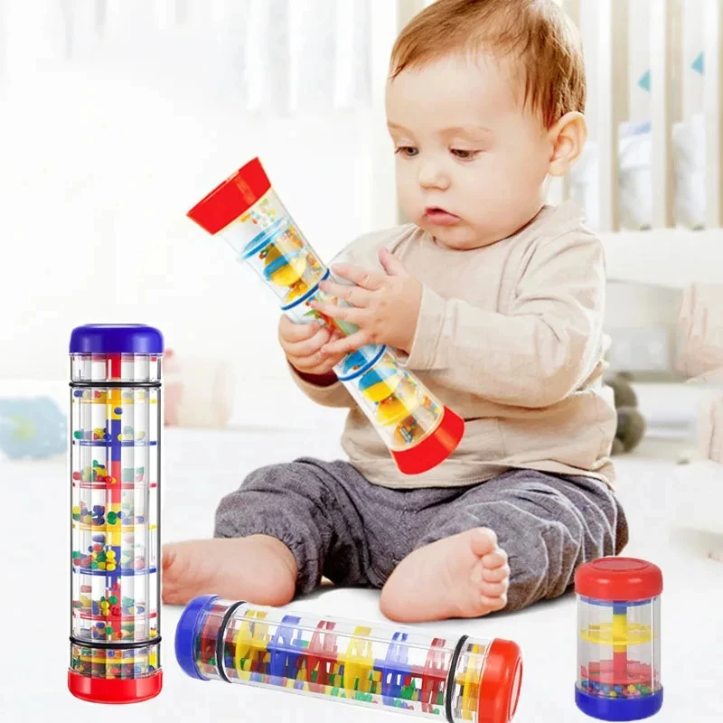 Montessori Baby Rain Stick Musical Instrument Toys Rainmaker Rattle Toy for Babies Toddler Rattle Shaker Sensory Development Toy