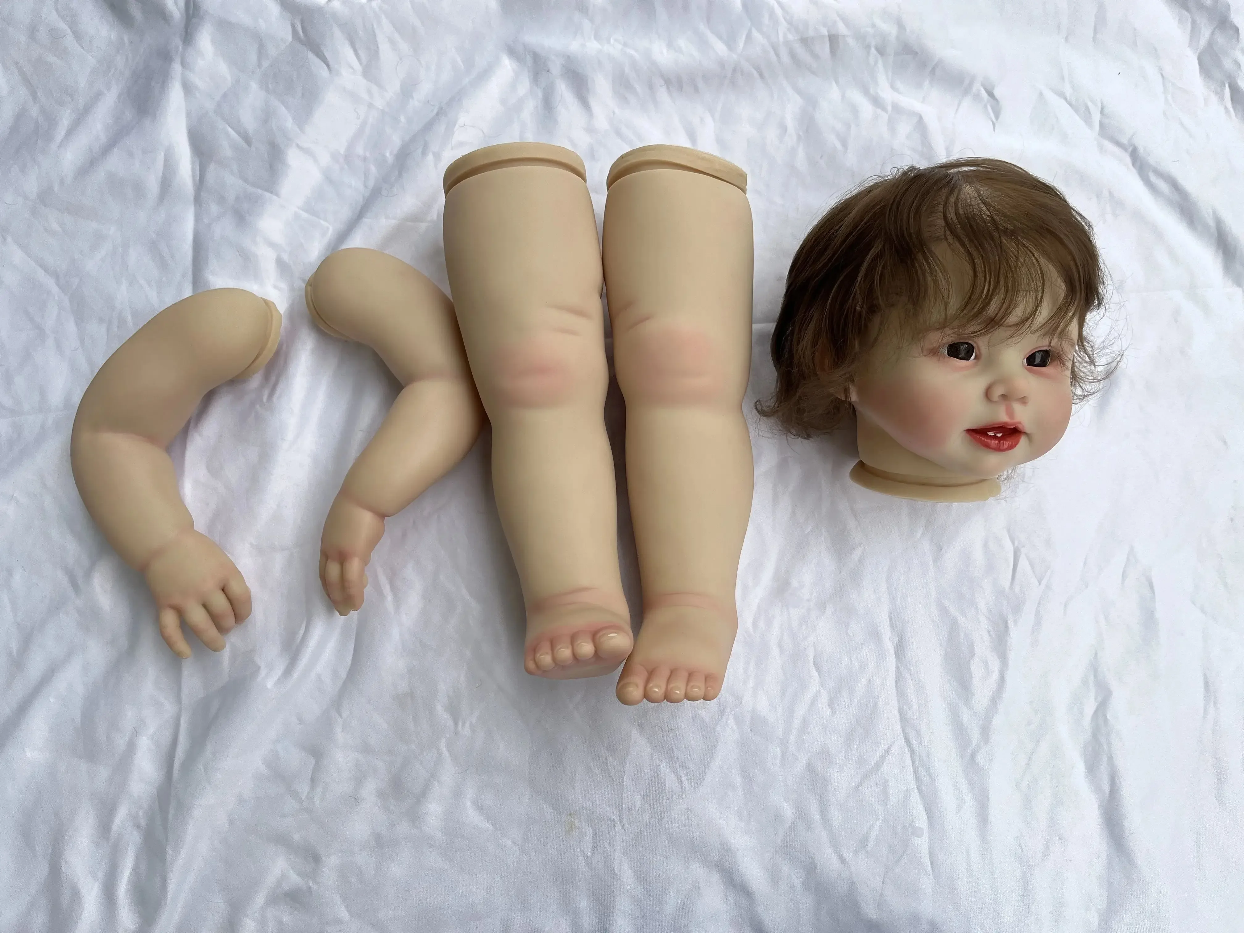 DLS  Customized Limited Supply Pure Handcraft28inch Reborn Baby Bonnie With Short Hair Painted Doll With Cloth Body