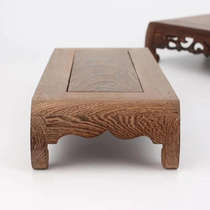 

Premium Mini Wood Table Crafts Coffee Tea Sets Pedestal Standing Flower Base Vase Flowerpot Display Stand Plant Decorative Shelf