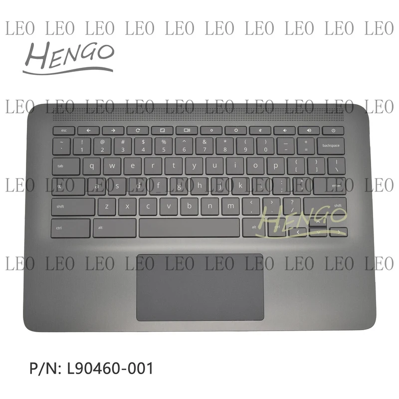 SS  New For HP Chromebook 14 G6 Palmrest Upper Case + Keyboard + Touchpad L90460-001