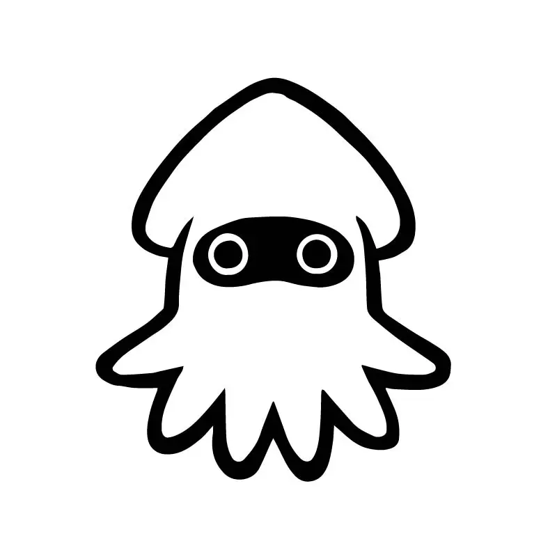 Car Stickers Cute Little Squid Personalized Cute Stickers Car Decoration Waterproof and Sunscreen PVC 15*13cm