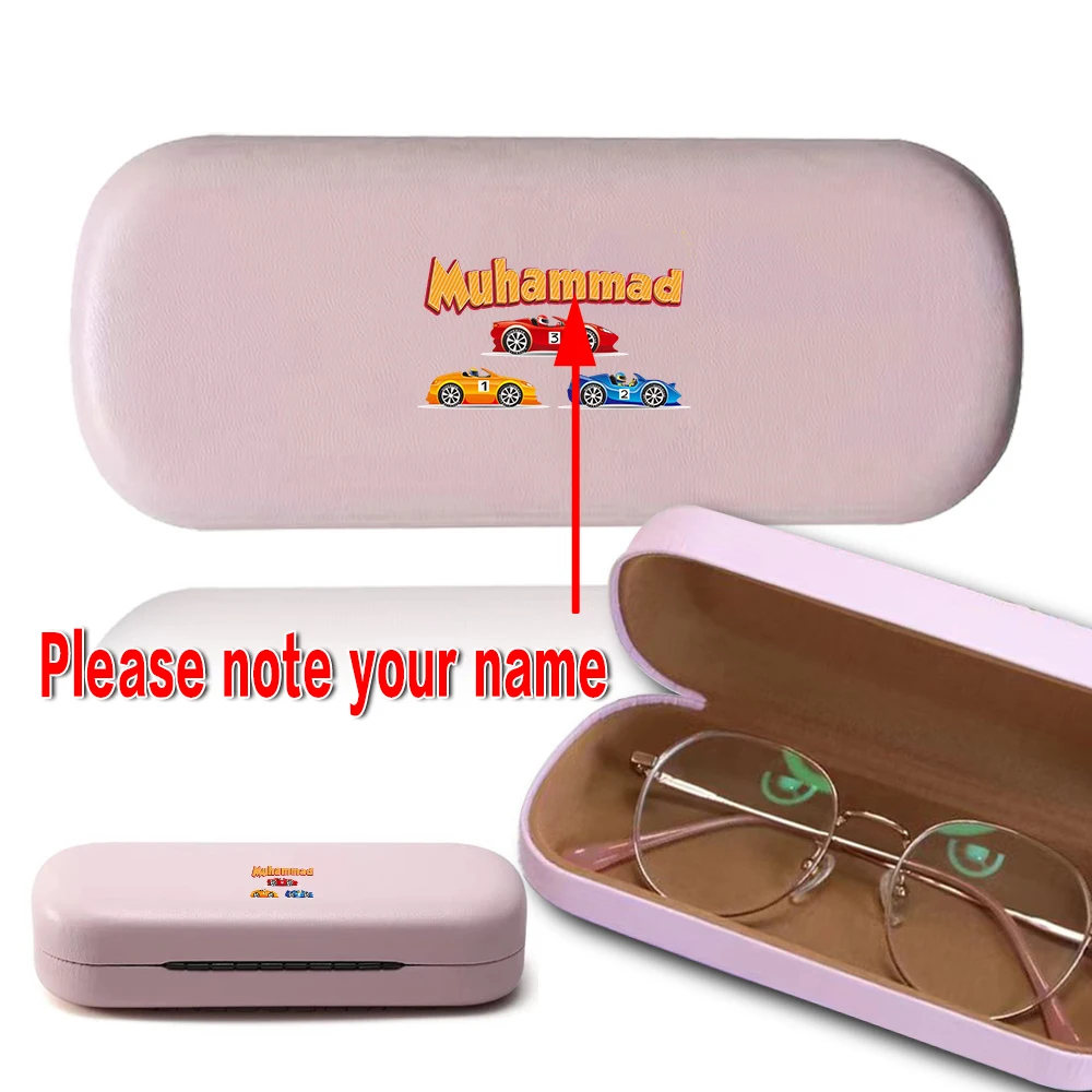 

Customized Name Sunglass Storage Case Hard Shell PU Glasses Organizer Box Personalized Eyewear Holder For Purse Travel Pocket