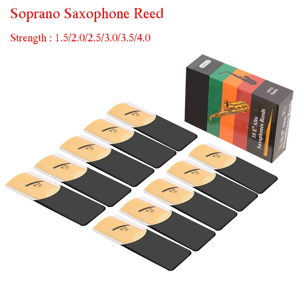 

10-piece Set, Key of Eb, Alto Sax, Reed, Stiff.（1.5,2.0,2.5,3.0,3.5,4.0）