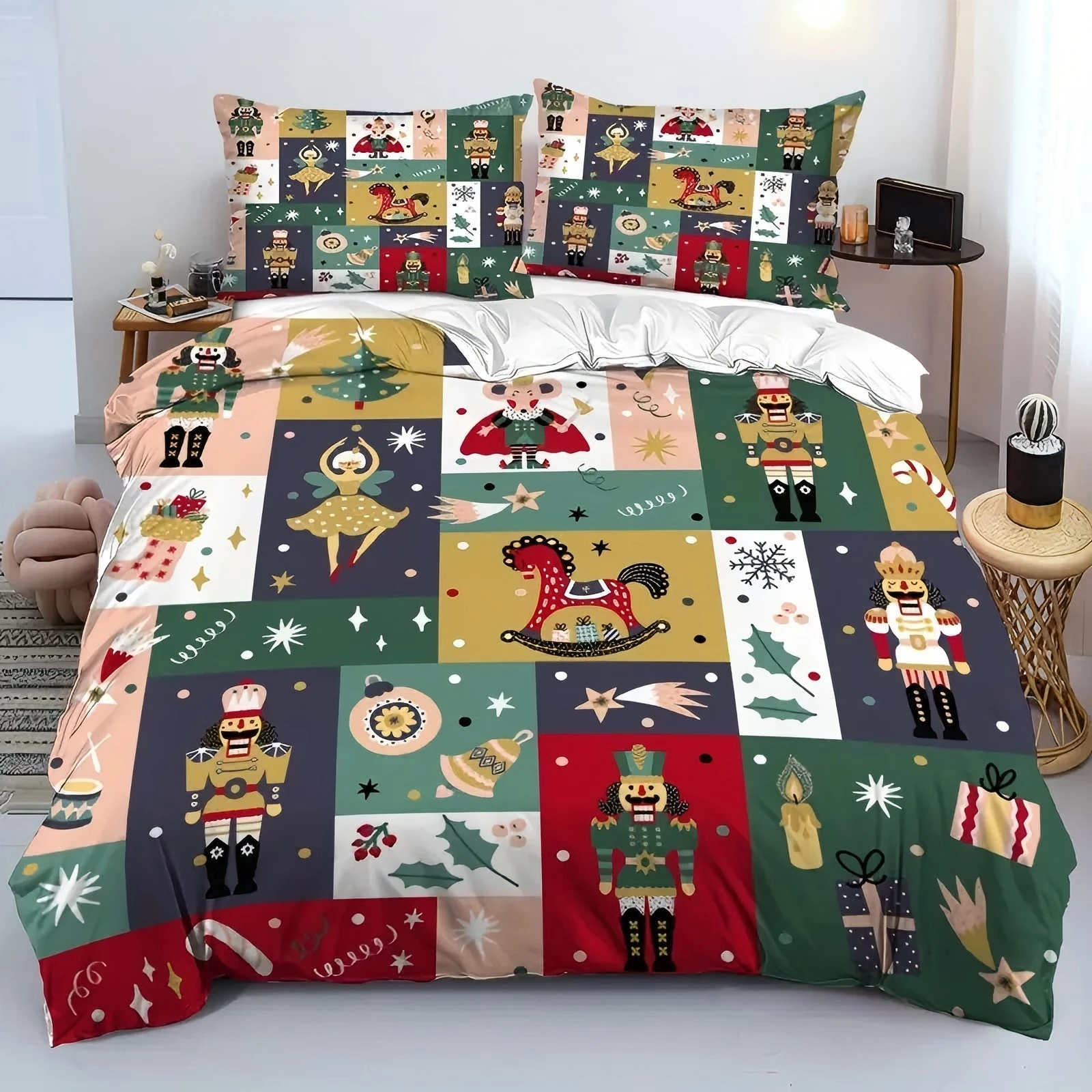 

Мультяшный игрушечный солдат с 3D принтом, комплект пододеяльников, рождественский тематический комплект постельного белья, удобный мягкий комплект пододеяльников, наволочки