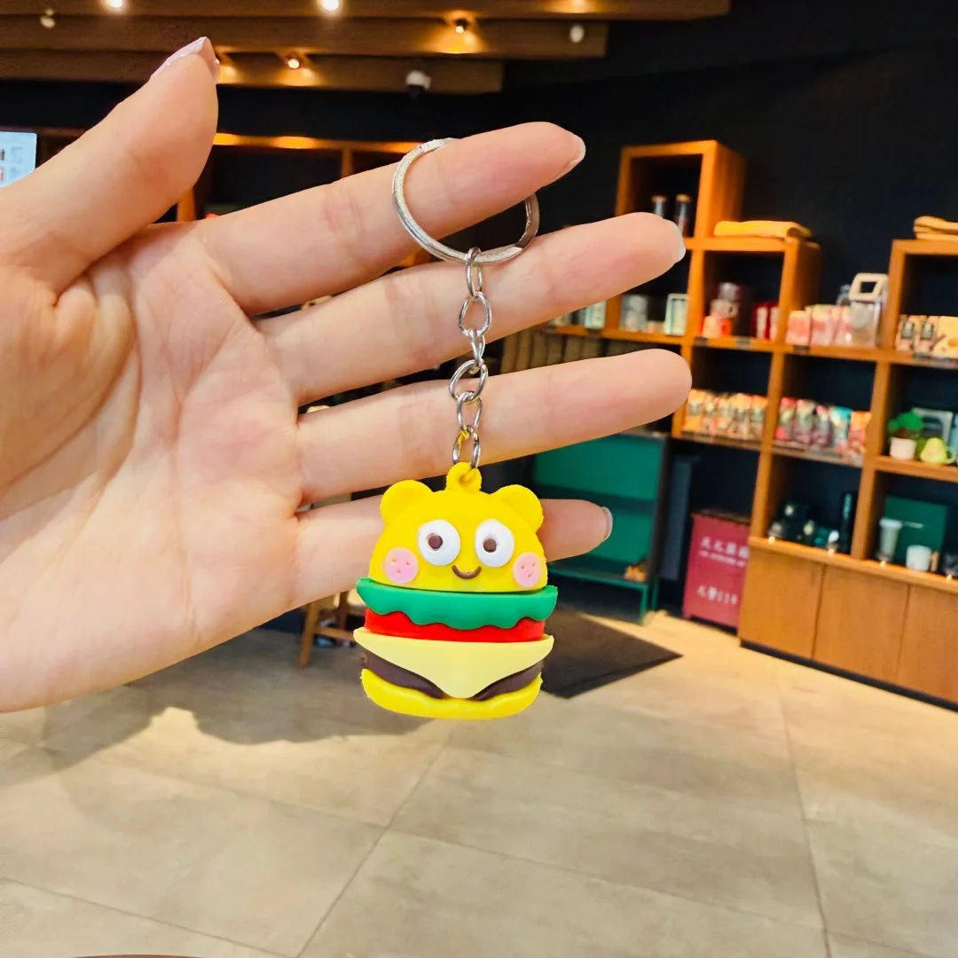 fries keychain Fun Simulation Food Game Model Personalized Student Mobile Phone Bag Pendant Ornaments Gift