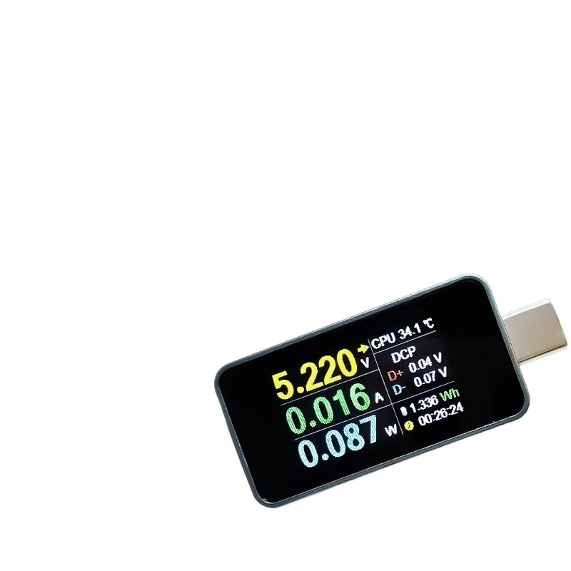Type-C Multifunctional Detector Full Fit Power Meter PD Monitor Line Ripple Resistance Voltage Ammeter