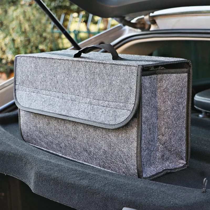 1PC Car Organizer Large Non-Slip Compartment Trunk Soft Felt Organizer Accessories Organizer Tools Car Accessories