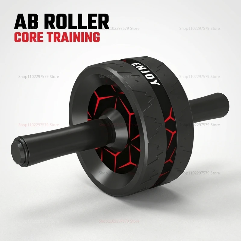 Equipamento de Exercício Abdominal e de Core Aprimorado: Roda Abdominal para Treino de Força Corporal Completa com Acessório de Suporte para Joelhos