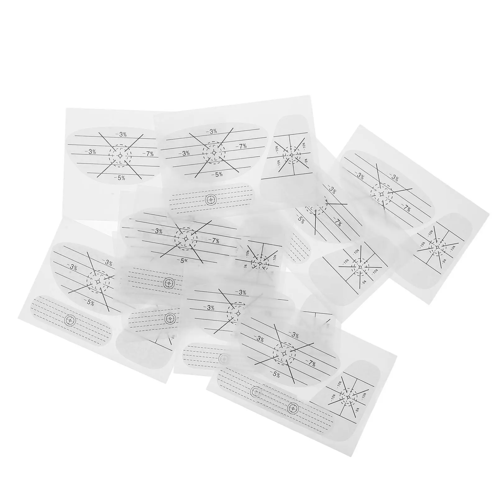 

10 Sheets Golf Stickers Impact Tape Cue Labels Self-teaching Paper Head