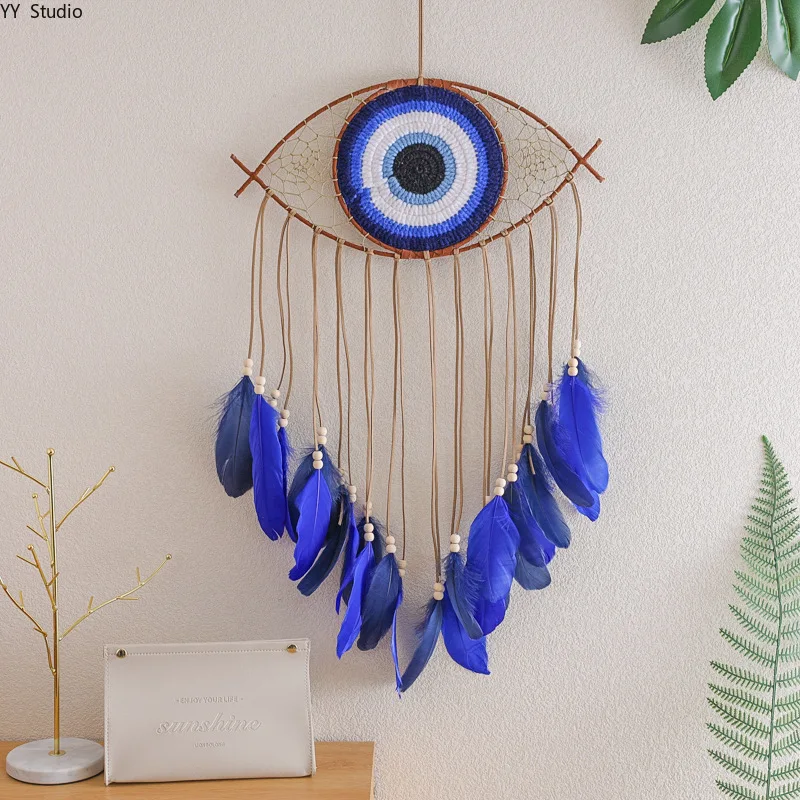 Creative Handmade Devil's Eye Wall Hangings Home Decoration Accessories Living Room Wall Hangings Arts and Crafts Gifts view 3