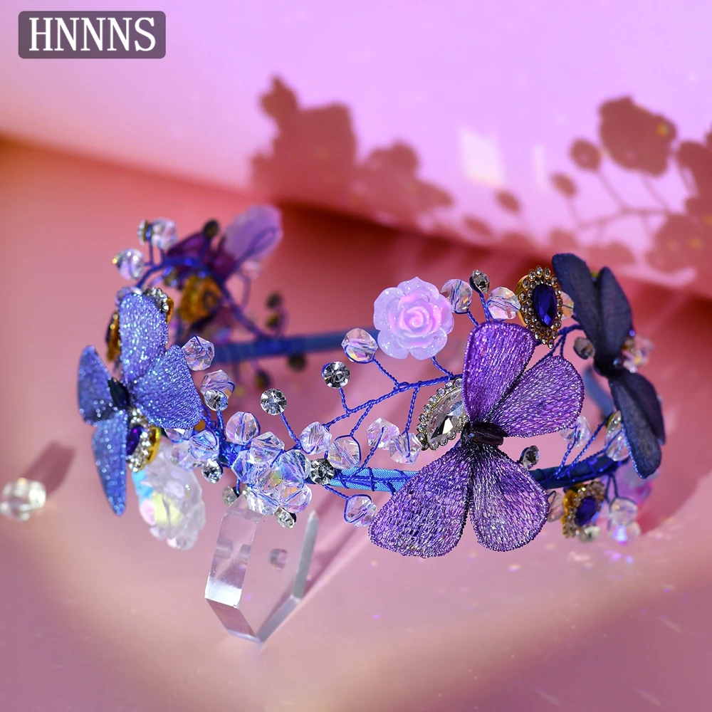 TOPQUEEN الزفاف عقال الزفاف اليدوية النسيج فراشة الرجعية السيدات مأدبة الرقص حفلة أنيقة إكسسوارات الشعر YXA199