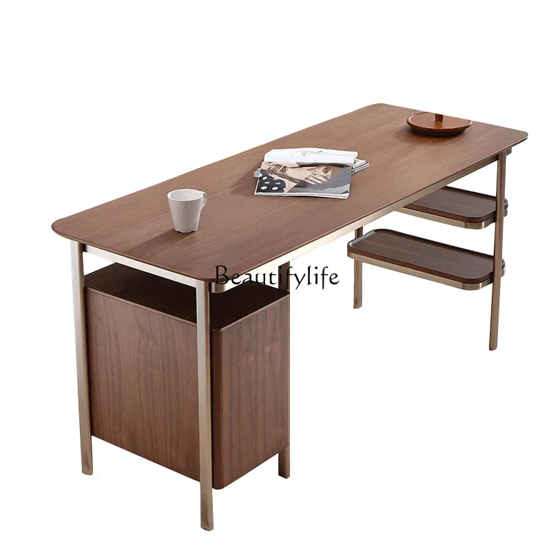 

ls04Italian solid wood desk household class desk medieval style light luxury retro writing desk