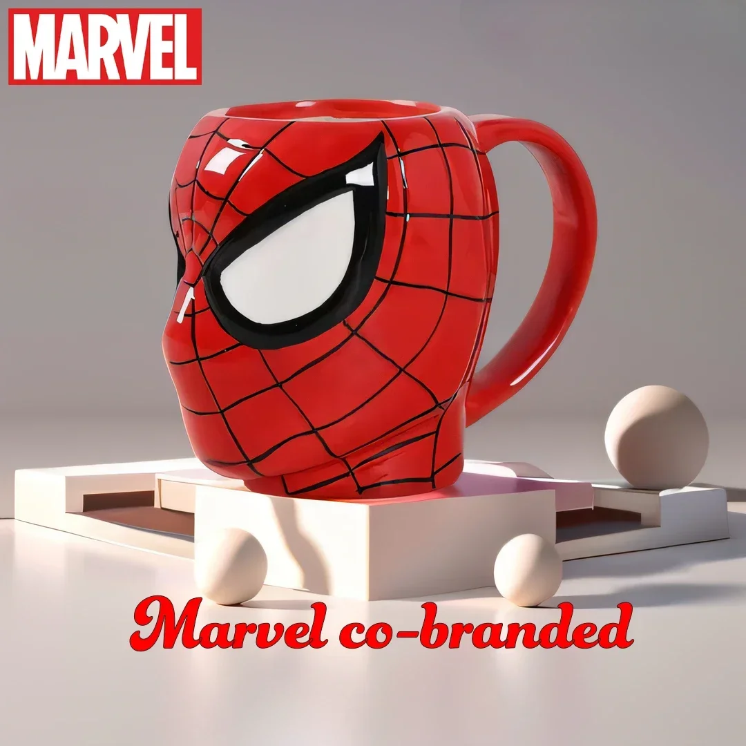 

Marvel Movie Avengers Peripheral Spider-Man Deadpool Iron Man Ceramic Mug Creative Large-capacity Water Cup Birthday Gift