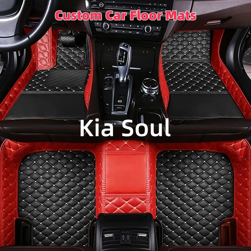 

Полный комплект ковров для Kia Soul 2016 2015 2014 2013 2012 2011 2010, Стайлинг, украшение интерьера, кожаные автомобильные коврики, коврики для педалей