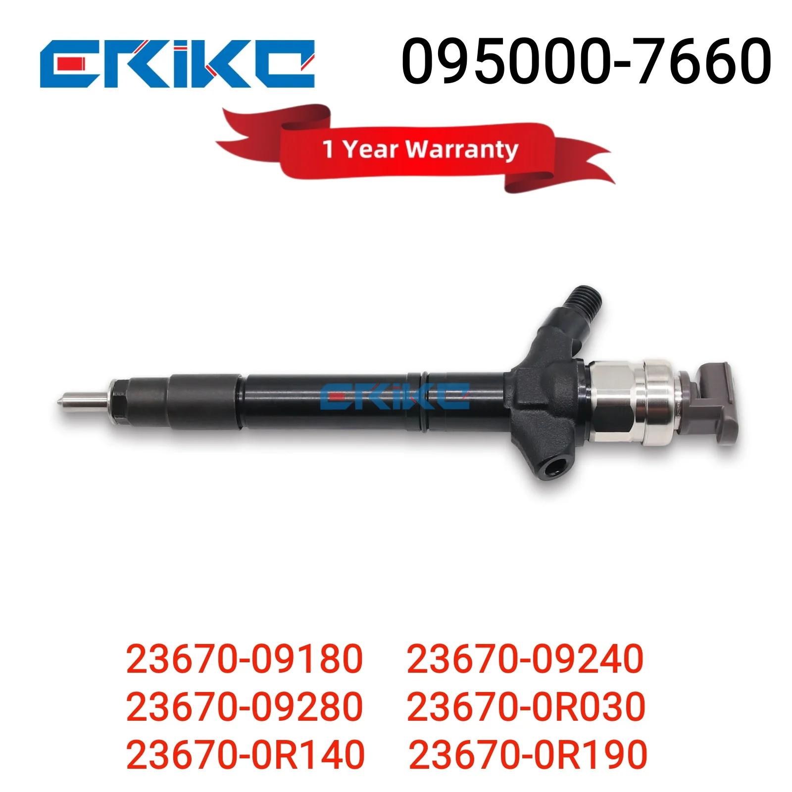 095000-7660 Common Rail Injector 23670-09180 23670-09240 Auto Fuel 23670-09280 23670-0R030 23670-0R140 23670-0R190 for Toyota