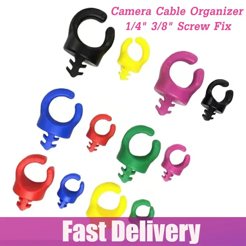 Camera Cable Organizer SDI Video Camera Cable Management Clips 1/4“ 3/8” Screw ARRI RED Power Cable Clamp HDMI Data Cable Holder