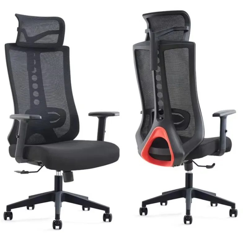 كرسي مكتب مريح كرسي دوار شبكي قابل للتعديل مع دعم قطني ومسند ظهر مسامي لمساحة عمل مريحة