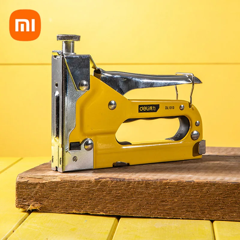 Xiaomi Deli 3 IN 1 Heavy Duty Staple Gun For Household Decoration Furniture Stapler Manual Tool Nail Gun With 300 Staples Nailer