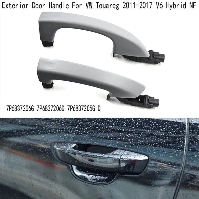 L+R Exterior Door Handle Direct Replacement For VW Touareg 2011-2017 V6 Hybrid NF 7P6837206G 7P6837206D 7P6837205G D