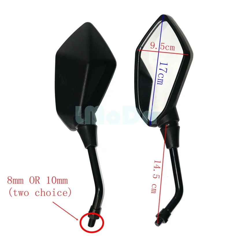 LMoDri Motorcycle Mirror Universal Motorbike Replacement Parts Rear View Mirrors 10mm 8mm On Sales Big Size Glass