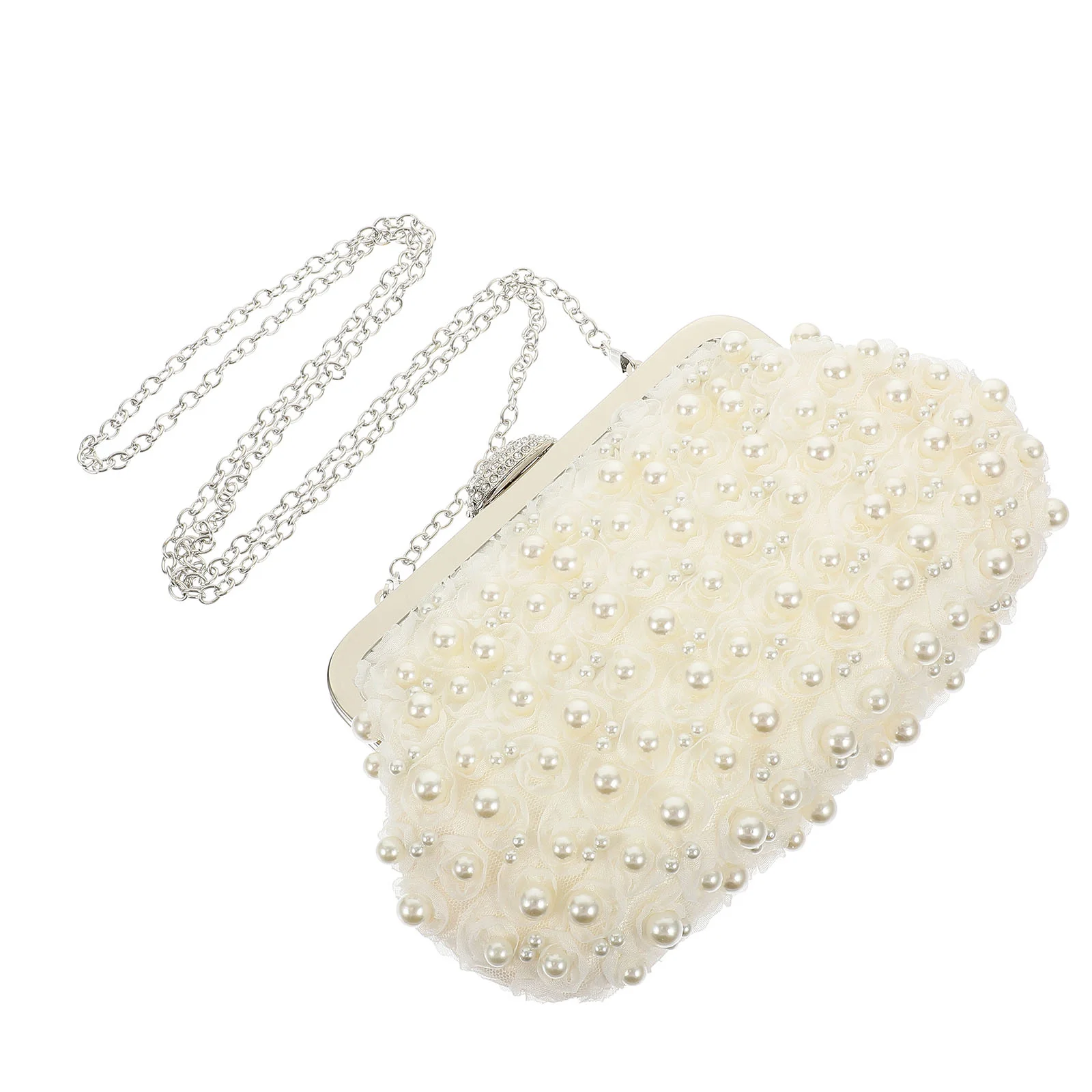 Banquet Bag Fake Pearl Clutch Trendy Purse Small Evening Elegant Handbag for Dinner Party Diamond