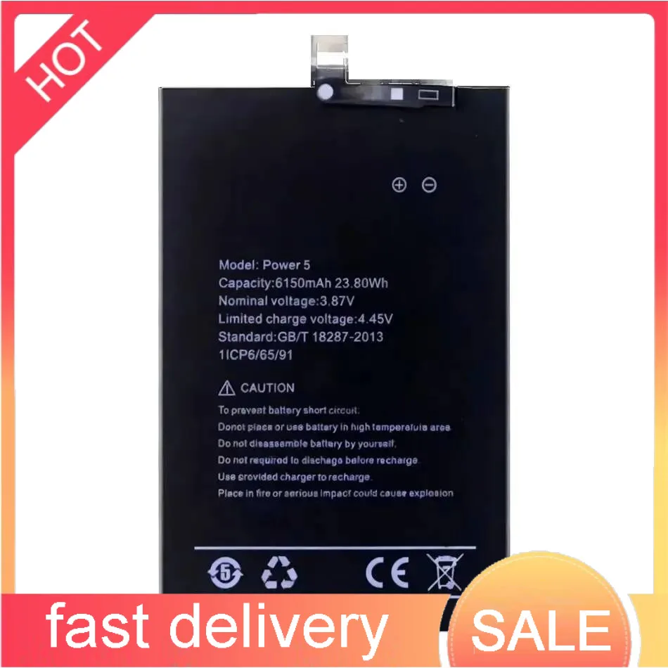 

For Umidigi Umi Bison X10 Pro Power 5 Premium Replacement High Compatibility 6150Mah Mobile Phone Battery