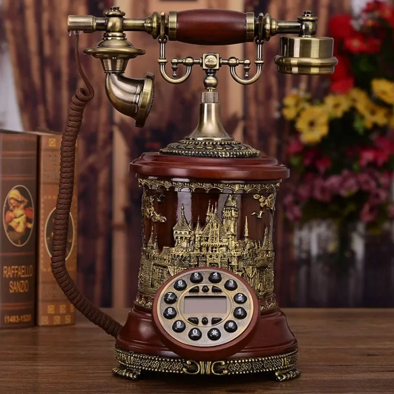 High End European Antique Telephone Antique Retro Telephone Creative and Fashionable Countryside Villa Landline