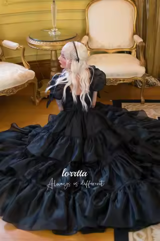 Lorrtta Customized Ball Gown Princess Dress Organza Fluffy Layered Coming Age Puff Sleeves Graduation Party Evening Dresses