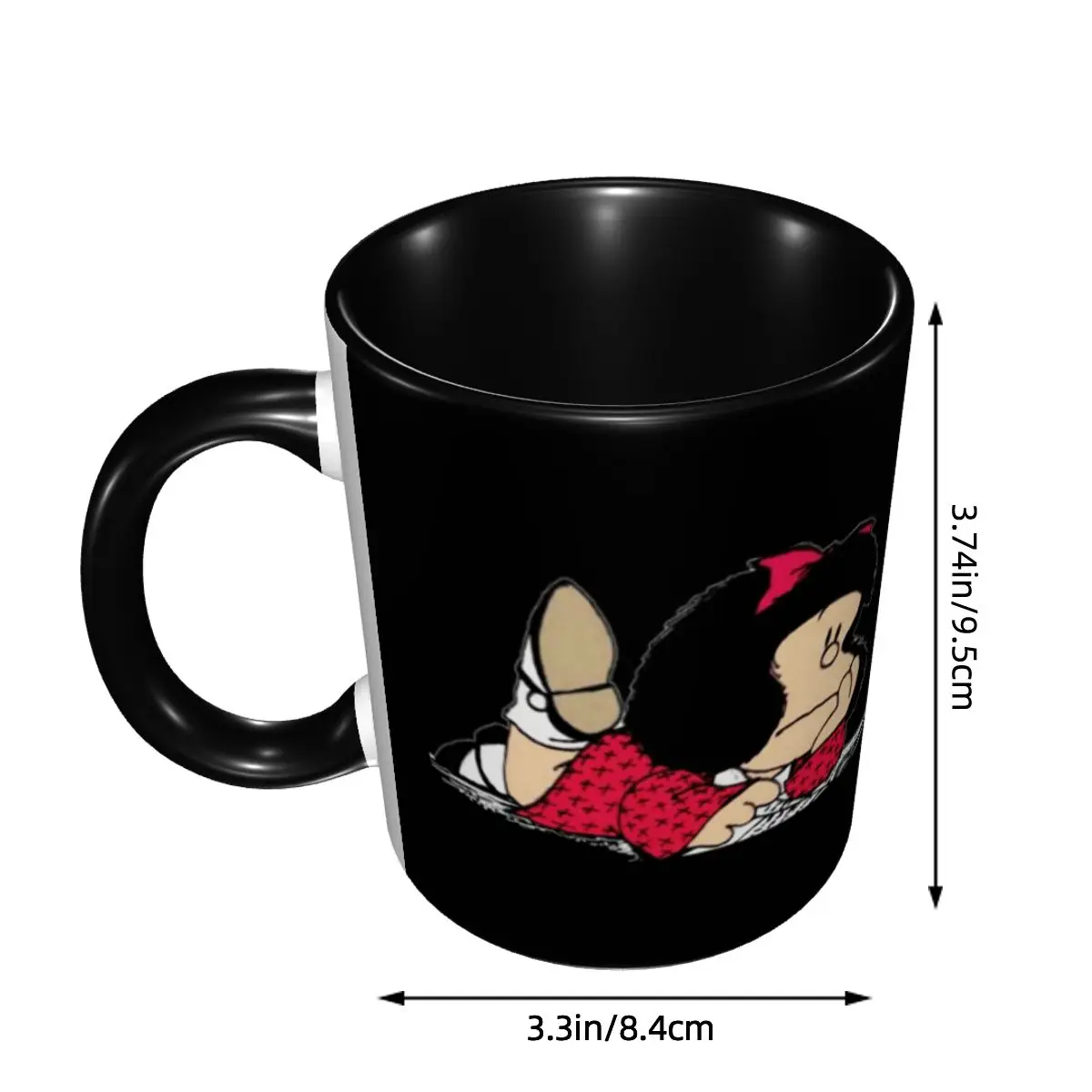 Custom Cute Mafalda Coffee Mug DIY Argentine Cartoon Quino Comic Ceramic Tea Milk Cup