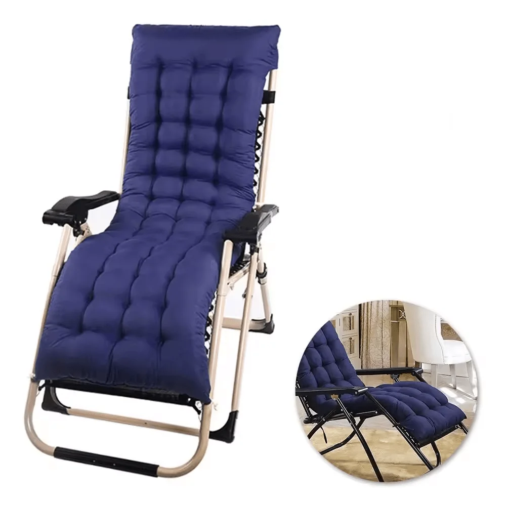 

Reclining Chair Folding Portable with Detachable Soft Cushion Adjustable Headrest