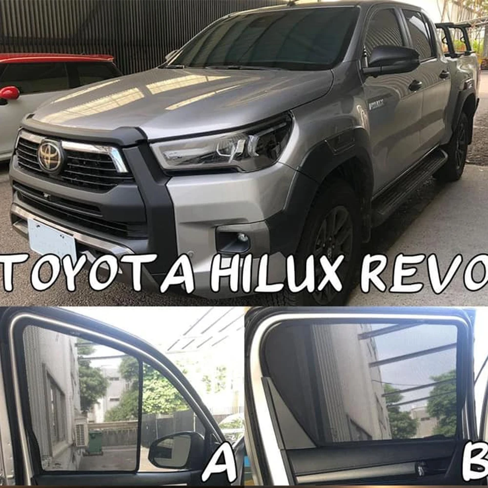 For Toyota HILUX VIII Pickup Revo 2015-2024 Magnetic Car Sunshade Visor Front Windshield Curtain Rear Side Baby Window Sun Shade