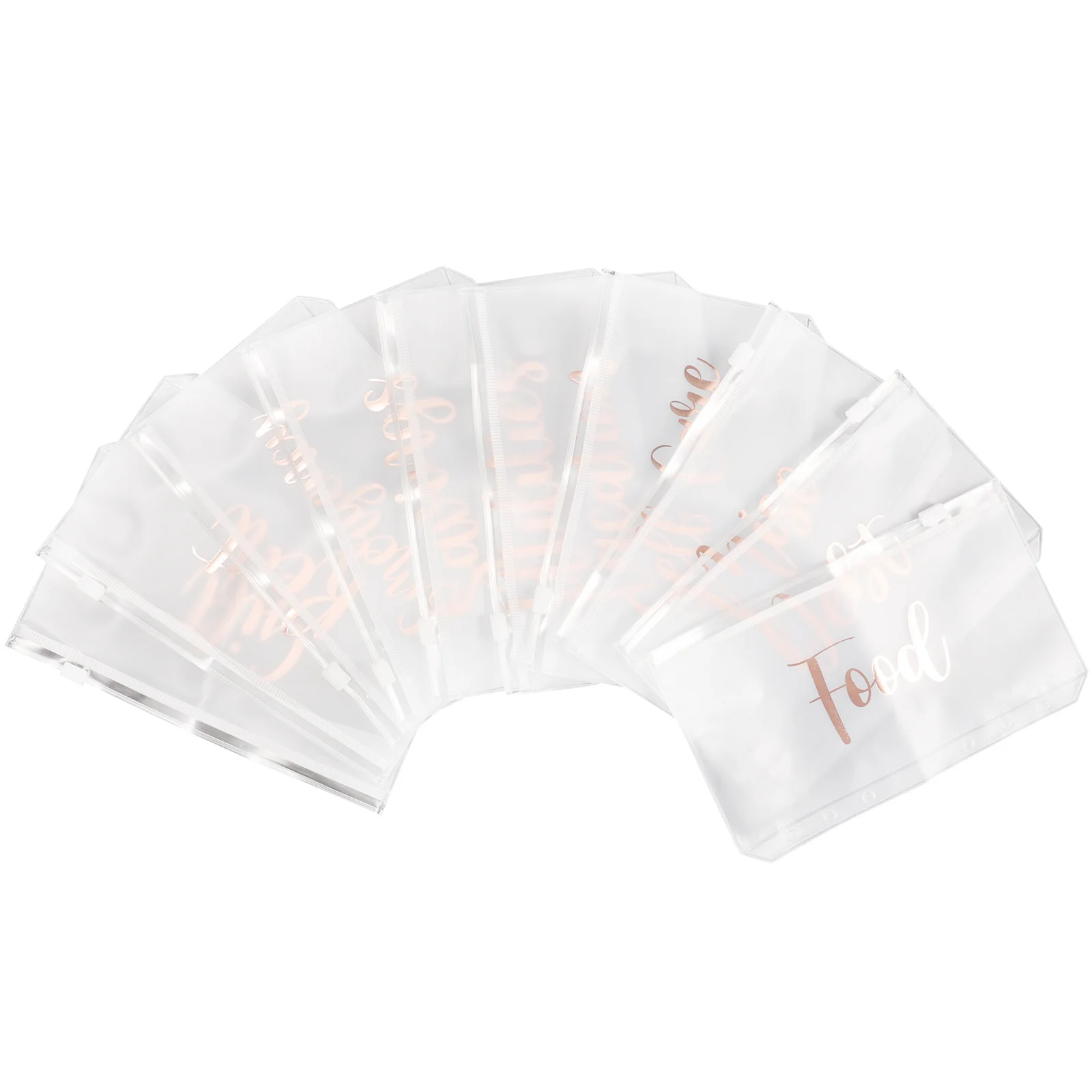 

10pcs Binder Pockets 6-Hole Plastic Folder For Documents Office Supplies Storage Large Capacity Smooth Opening
