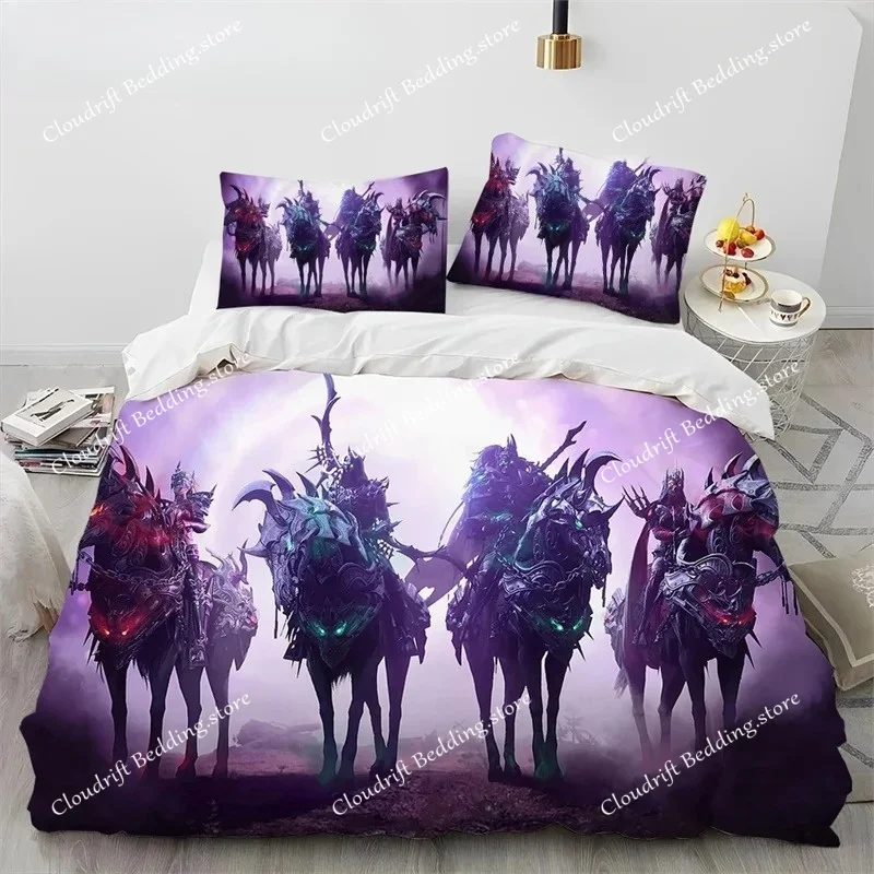 

New LOST ARK Game Printed Duvet Cover Pillowcase Bedding Set Adult Boy Girl Bedroom Decoration Children Gift Single Double Large