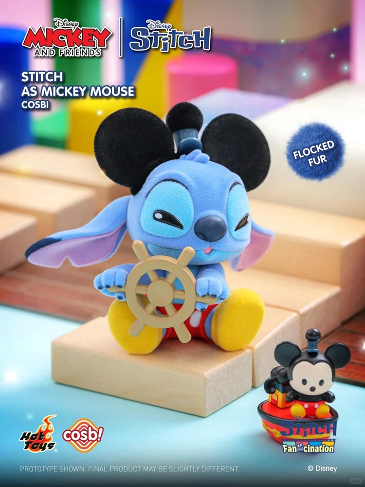 Stitch Fan Cination Series Mickey y Frineds Stitch Cosbi caja ciega llavero Disney Anime juguete para regalo coleccionable