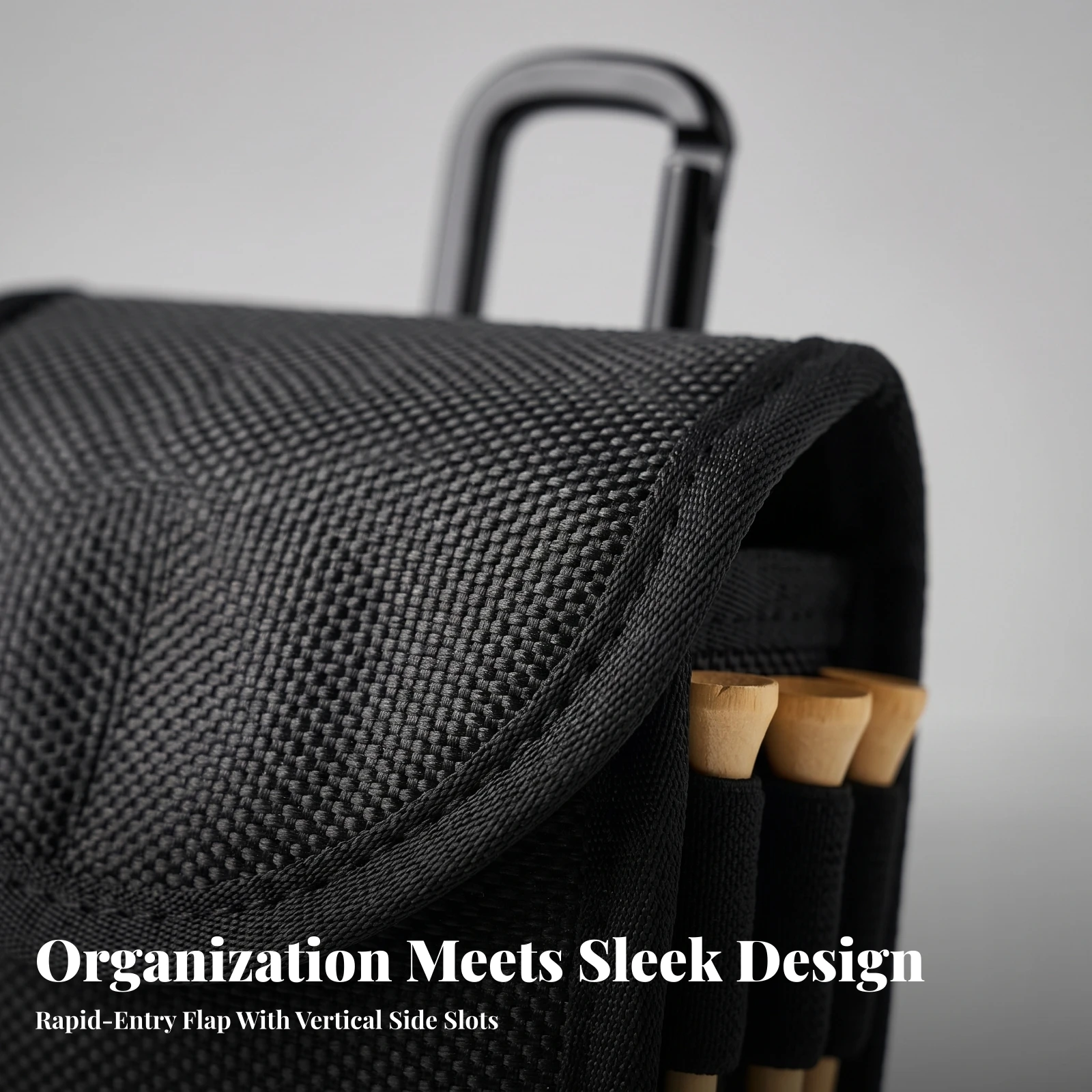 Golf Ball Pouch with Tee Holders Lightweight Golf Ball Pouch Wear-Resistant Secure for Golfers, Practice Sessions