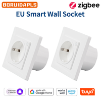 BORUIDAPLS ZigBee KR EU Wall Smart Socket Tuya Alexa Smart Plug Timer Smart home Essential 16A 4000W Energy Monitoring Multiple