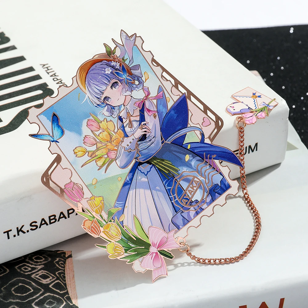 Anime kreatif, bookmark vintage, liontin logam, hadiah kekasih perempuan, koleksi alat tulis hadiah