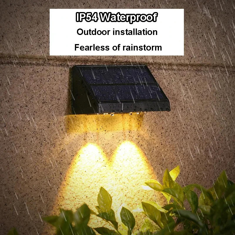 Solar Garden Wall Light Outdoor Waterproof illumination Warmlight Atmosphere Villa Yard Decoration for Terrace or Porch