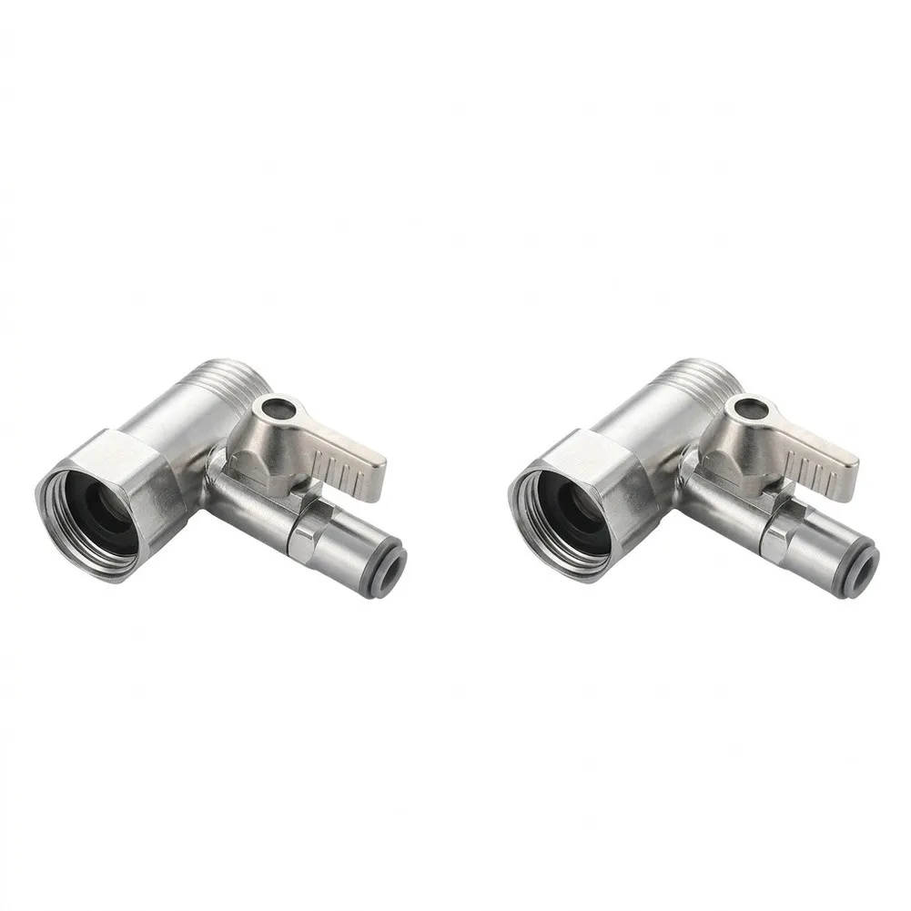 Three Way Stainless Steel Water Adapter with 1/2 Female 1/2 Male 1/4 Push Fit Outlet for Hot Cold Water Applications