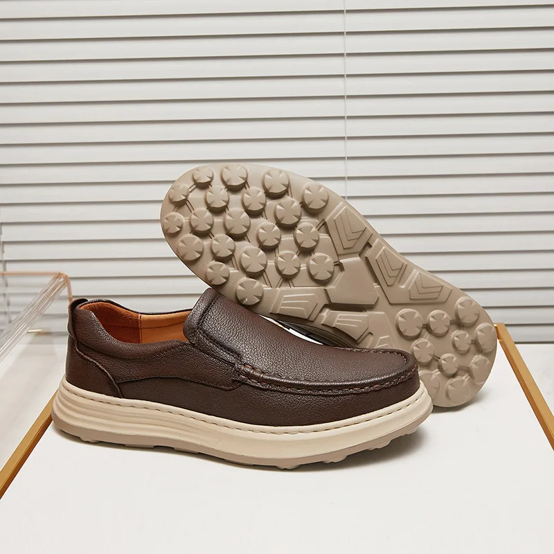 

Retro All Genuine Leather Men's Shoes Casual Cowhide Shoes Black Original Men's Shoes Designer Man