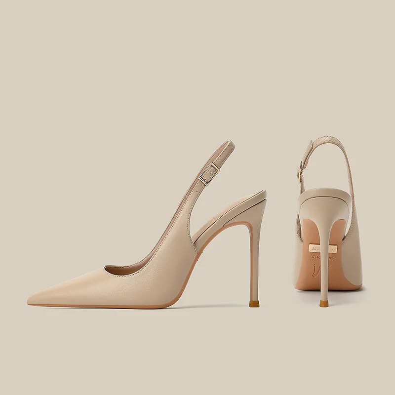 

High heels 2026 spring and autumn slim heels with hollow pointed sandals for comfortable women