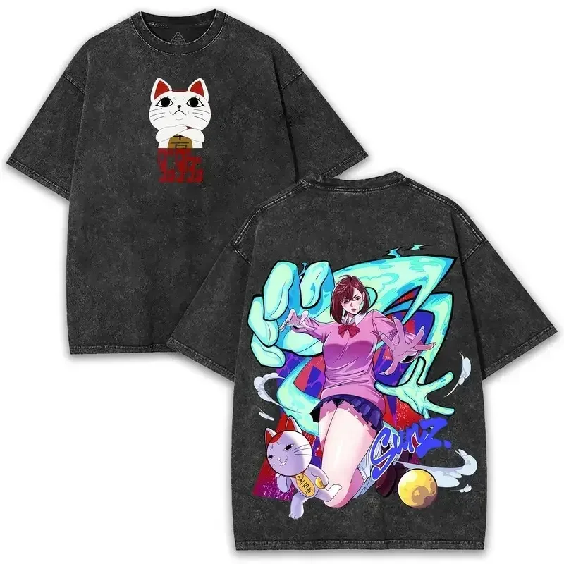 

Japan Anime Dandadan Peripherals Tees Okarun Ken Takakura Grarphic Print T-shirts Men Women Loose Casual Oversized Short Sleeve