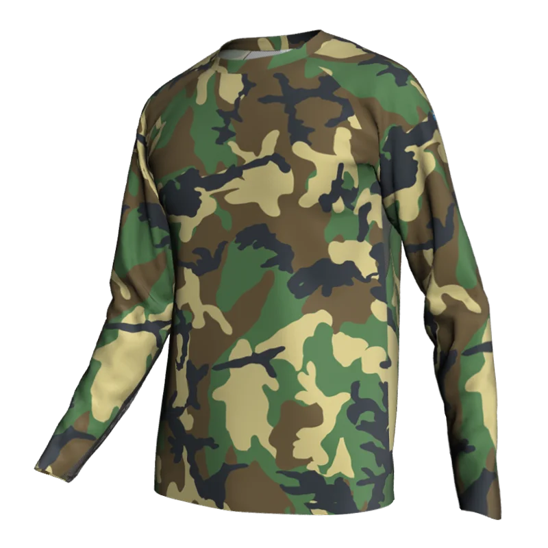 

Long Sleeves Motocross Downhill Shirt, Camouflage, MTB Cycling, Mountain Bicycle Camo Jersey, Race Sport, Anti-Sweat Clothes