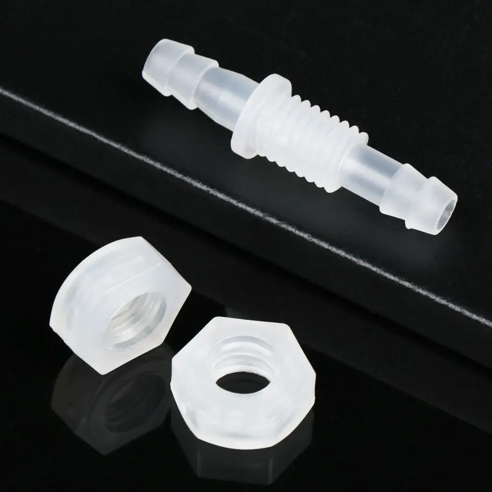 

5pcs 3~8mm Pagoda Joints Air Pump Straight Connectors Thread Hex Nut Fish Tank Adapter Hose Fittings
