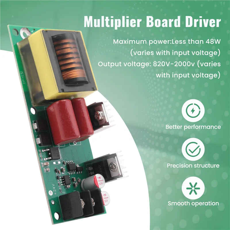 High Quality-12V/24V To 1KV/2KV High Frequency AC Output Booster Electronic Inverter High Voltage Module Multiplier Board Driver