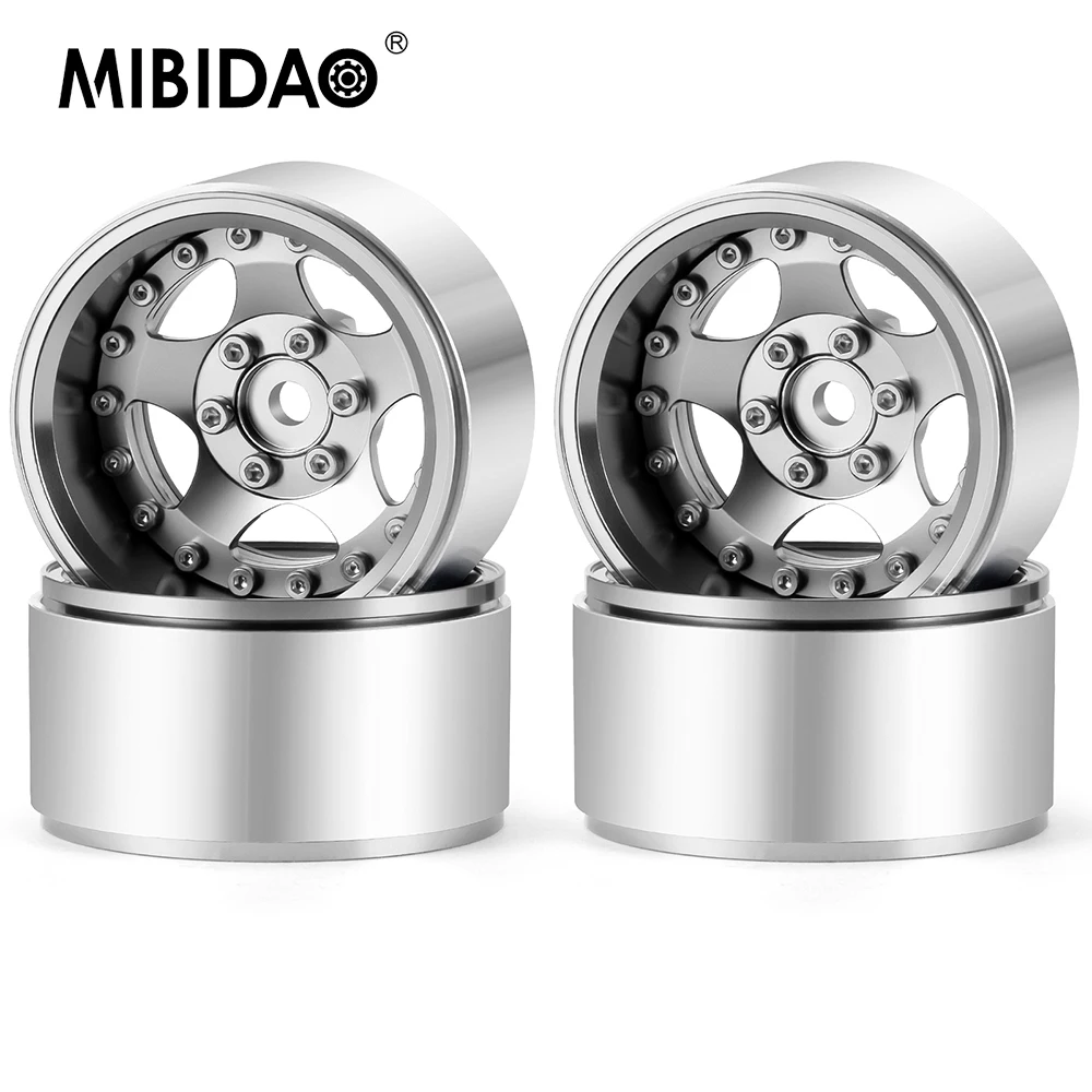 

MIBIDAO 4 шт. 2,2 дюйма, 30 мм, ступица колес из алюминиевого сплава с бисером для осевого RBX10 Wraith TRX-4 1/10, детали для обновления автомобиля на гусеничном ходу