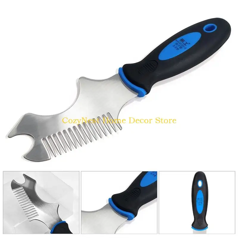 92MF Multipurpose Stainless Steel Paint Roller Brush Cleaner Scraper Comb Tool